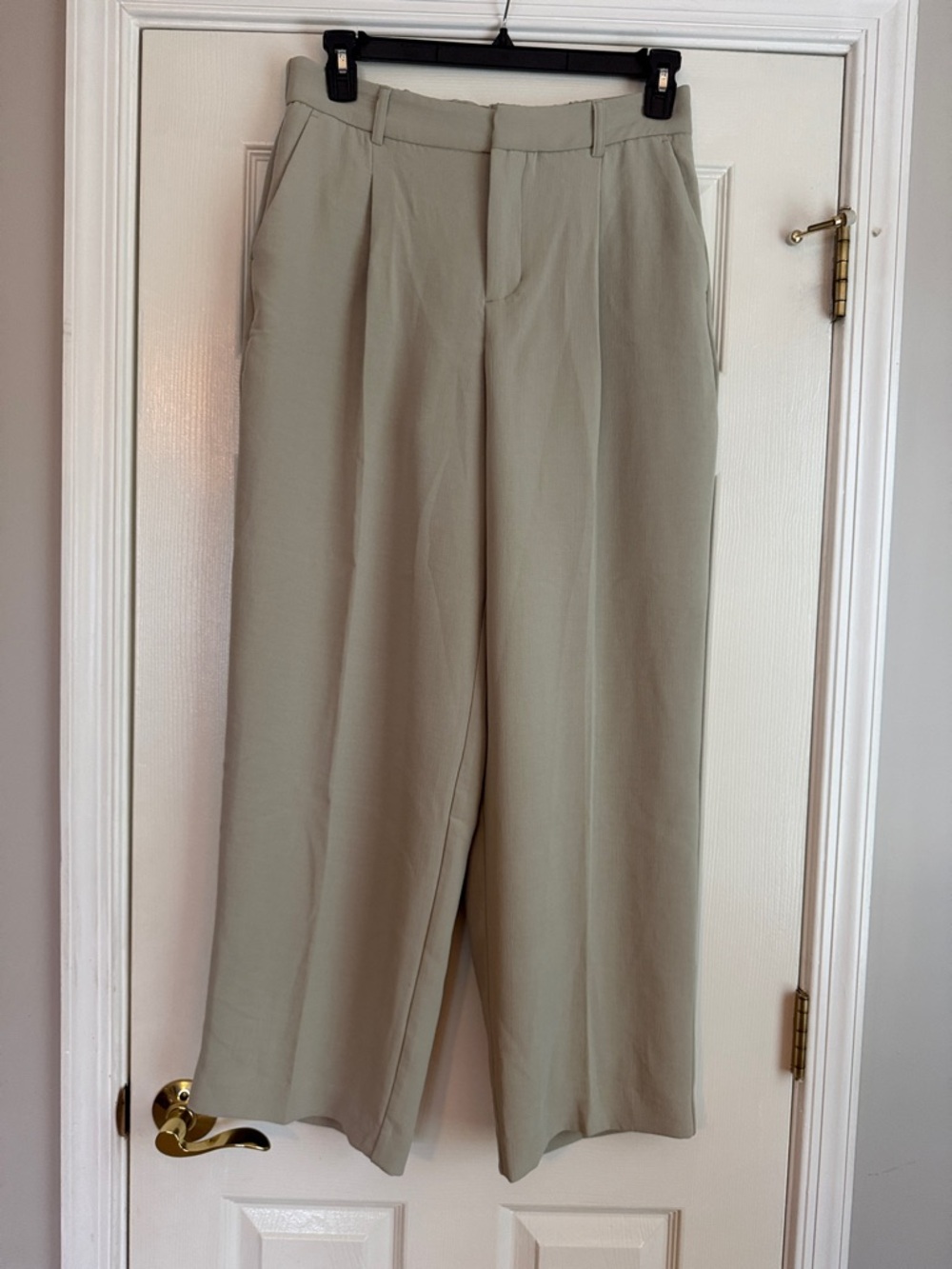 A New Day  Beige High Wait and Wide Leg Dress Pants